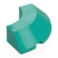 Brick Round Corner 4 x 4 x 1 with Bottom Cut Outs, No Studs, Flat Top