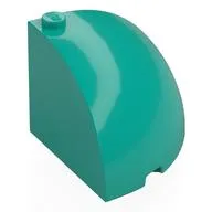 Brick Round Corner 4 x 4 x 3 Quarter Dome Top