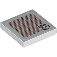 Tile 2 x 2 with Turnip and Barcode Print (Sticker)