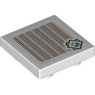 Tile Special 2 x 2 Inverted with King Boo, Barcode print (Sticker)