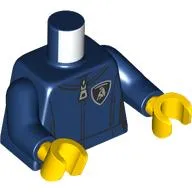 Torso, Racing Suit, Lamborghini Badge, Zipper print, Dark Blue Arms, Yellow Hands
