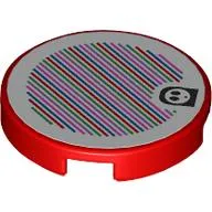 Tile Round 2 x 2 with Shy Guy, Barcode print (Sticker)