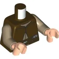 Torso, Jedi Robes, Belt, Dark Tan Shirt print, Dark Tan Arms, Light Nougat Hands