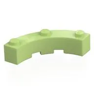 Brick Round Corner 4 x 4 Macaroni Wide with 3 Studs