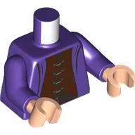 Torso, Robe, Reddish Brown Shirt, Silver Clamps print, Dark Purple Arms, Light Nougat Hands