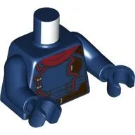 Torso, Space Suit, Red Wires, Dark Red Handkerchief, Dark Brown Utility Belt print, Dark Blue Arms and Hands