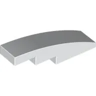 Slope Curved 4 x 1 No Studs [Stud Holder with Symmetric Ridges]