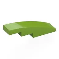 Slope Curved 4 x 1 No Studs [Stud Holder with Symmetric Ridges]
