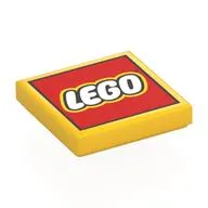 Tile 2 x 2 with LEGO Logo Type 2 Print
