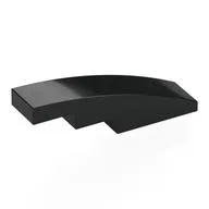 Slope Curved 4 x 1 No Studs [Stud Holder with Symmetric Ridges]