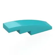 Slope Curved 4 x 1 No Studs [Stud Holder with Symmetric Ridges]