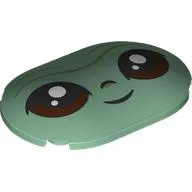 Brick Round 4 x 6 x 2/3 with Face, Black Eyes (Grogu) print