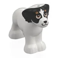 Animal, Dog Labrador with Black Head, Brown Eyebrows print