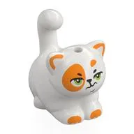 Animal, Cat, Chubby with Orange Spots, Olive Green Eyes, Scowling print (Churro)