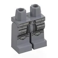 Hips and Flat Silver Legs with Armor Plating, Silver Decorations, Black Rim, Knee Pads print