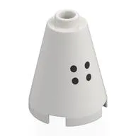 Cone 2 x 2 x 2, Open Stud with Black Dots print
