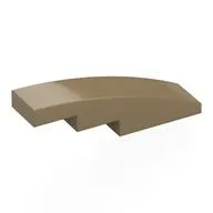 Slope Curved 4 x 1 No Studs [Stud Holder with Symmetric Ridges]