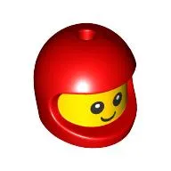 Minifig Head Special, Baby with Red Helmet pattern, Face print