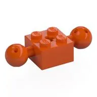 Technic Brick Special 2 x 2 with 10.2mm Balls with Holes and Axle Hole