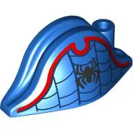 Hat Pirate Bicorne (Admiral) with Black Spider, Webbing, Red Border print