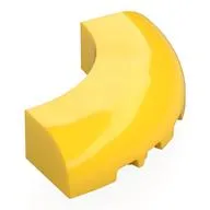 Brick Round Corner 5 x 5 x 1 Curved, Bottom Cut Outs, No Studs, 9 Bottom Tubes