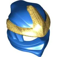 Wrap with Forehead Ridge with Gold 3 Point Emblem, Bow in Back pattern
