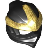 Wrap with Forehead Ridge with Gold 3 Point Emblem, Bow in Back pattern