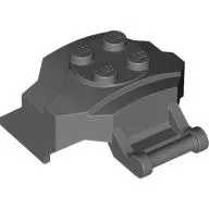 Large Figure Cover 4 x 3 x 2 with Bar, 4 Studs, Ridged