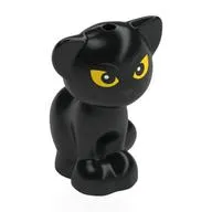 Animal, Cat, Sitting with Yellow Eyes, Mean Stare print