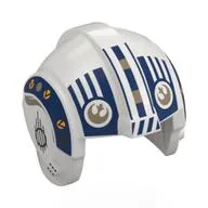 Helmet Rebel Pilot, Center Ridge with Dark Blue Markings, Rebel Logo Print