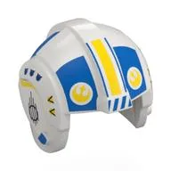Helmet Rebel Pilot, Center Ridge with Blue/Yellow Markings, Rebel Logo print