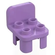 Duplo Chair with 4 Studs and Rounded Back