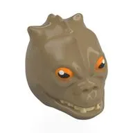 Minifig Head Special, Trandoshan, Orange Eyes, White Pupils Print (Bossk)