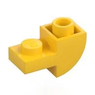 Brick Curved Inverted 1 x 2 with 1 x 1 Cutouts