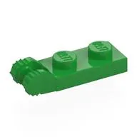 Hinge Plate 1 x 2 Locking with 2 Fingers On End, without Groove, 7 Teeth