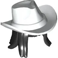 Hair and Hat, Fedora, Wide Brim, Long Black Hair pattern