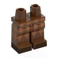 Hips and Reddish Brown Legs with Medium Nougat Plaid Decorations, Dark Brown Shoes Print