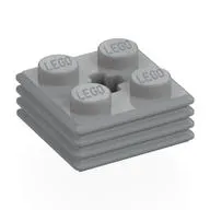 Plate Special 2 x 2 x 2/3 with Axle Hole and Grill on Sides (Haybale)