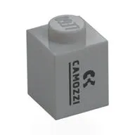 Brick 1 x 1 with Black 'CAMOZZI' print
