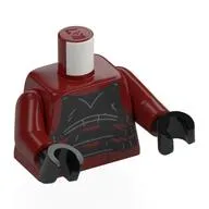 Torso, Black Chest Armor, Straps/Arms Print, Dark Red Arms, Black Hands