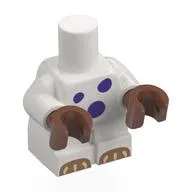 Small Figure Body, Medium Brown Hands, Dark Purple Spots, Dark Tan Toes, Tan Claws print