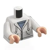 Torso, Hoody, Laces, Silver Zipper, Sand Blue Shirt Print, White Arms, Light Nougat Hands