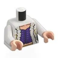 Torso, Fur Coat, Gold Decorations, Dark Purple Dress, Light Nougat Chest print, White Arms, Light Nougat Hands