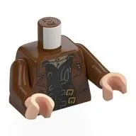 Torso, Coat, Dark Brown Vest, Clasps, Dark Tan Shirt print, Reddish Brown Arms, Light Nougat Hands