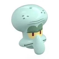 Minifig Head Special, Squidward with Bright Light Yellow Eyes, Sand Green Eyelids, Spots print