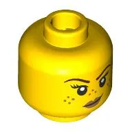 Minifig Head, Freckles, Peach Lips, Smirk / Left Eye Winking