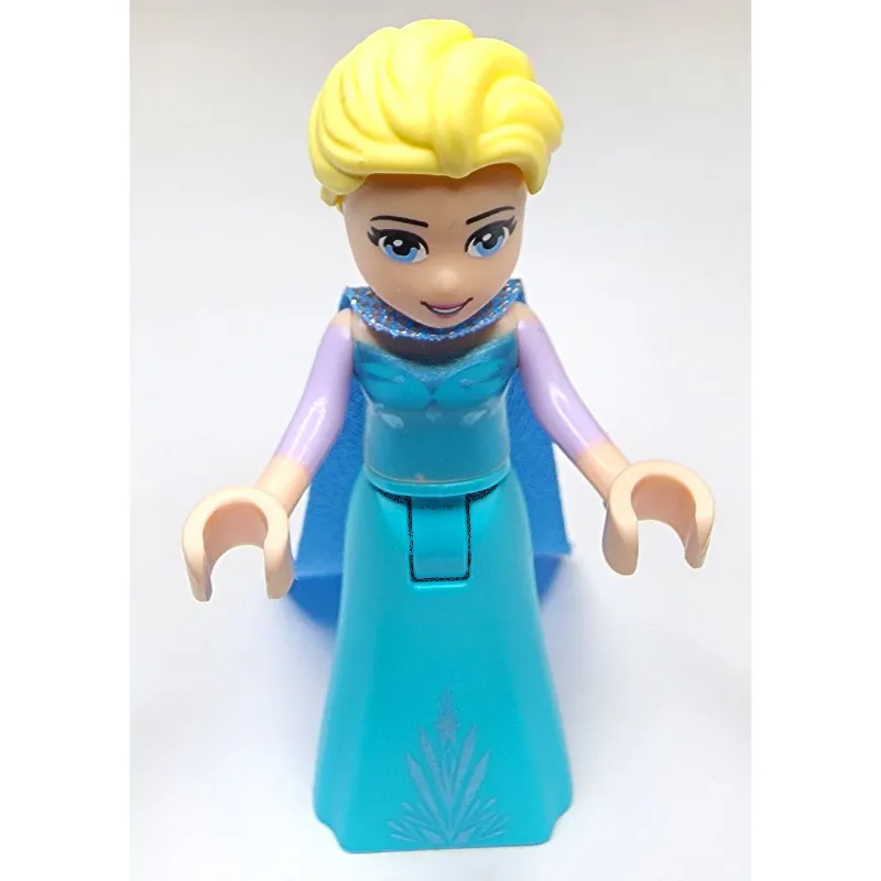 Elsa - Medium Azure Dress, Medium Blue Cape - Closed Mouth