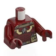 Torso with Print, Dark Red Arms and Hands