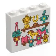 Brick 1 x 4 x 3 with Trophies, Horses, Ribbons, Hanging Plant Print