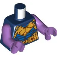 Torso, Muscles, Gold Armor Print, Medium Lavender Arms and Hands